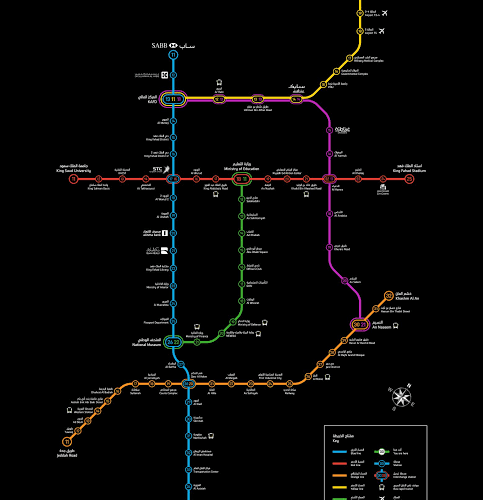 خريطة مترو الرياض
