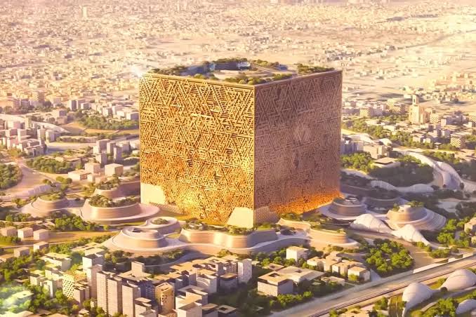 الشكل الهندسي لمشروع المربع الجديد في الرياض